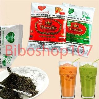 Bộ 2 gói trà sữa xanh và đỏ Thái Lan