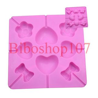 Khuôn silicon tim nơ hoa