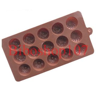 Khuôn silicon làm thạch, rau câu, socola 15 bông hoa