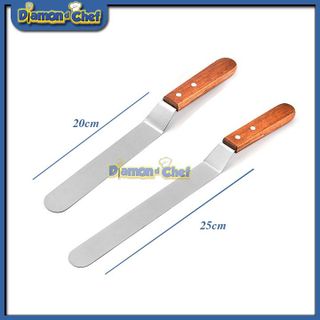 Dao phết kem chà láng bánh lưỡi cong tay cầm gỗ 20cm-25cm giá sỉ