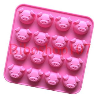 Khuôn silicon 16 chú heo
