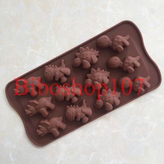 Khuôn silicon 12 chú khủng long