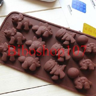 Khuôn silicon 12 chú khủng long