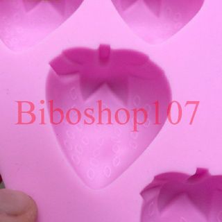 Khuôn silicon 10 trái dâu tây