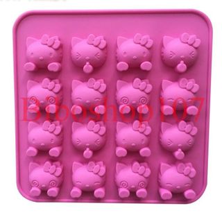 Khuôn silicon 16 chú mèo biểu cảm