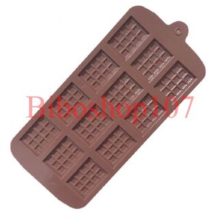 Khuôn silicon làm thạch, socola 12 thanh chocolate