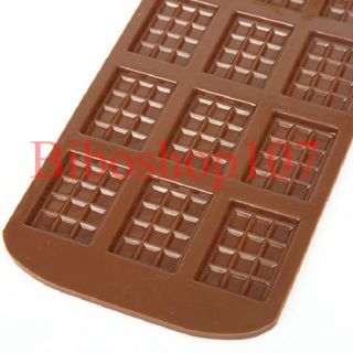 Khuôn silicon làm thạch, socola 12 thanh chocolate