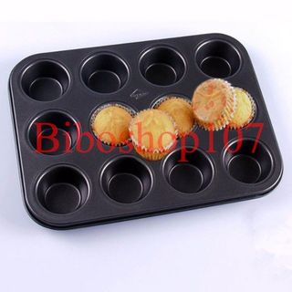 Combo 1 Khuôn chống dính 12 ô mini + 1 khuôn chống dính loaf mini 18x10