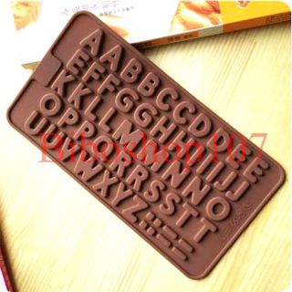Khuôn silicon làm thạch, socola bảng chữ cái