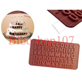Khuôn silicon làm thạch, socola bảng chữ cái