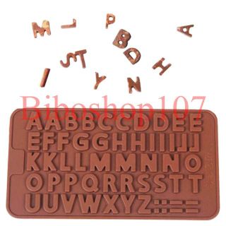 Khuôn silicon làm thạch, socola bảng chữ cái