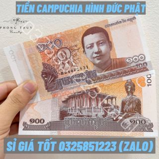 Sỉ 100 Tờ Tiền Campuchia Hình Phật, Mệnh Giá 100 Riels Giá Cực Kì Tốt
