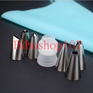 Bộ 6 đui kèm túi bắt bông kem silicon