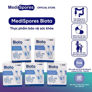 Men uống vi sinh MediSpores Biota bổ sung lợi khuẩn, hỗ trợ giảm triệu chứng rối loạn tiêu hóa, 5ml x 20 ống/hộp giá sỉ