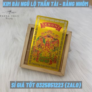 Kim Bài Ngũ Lộ Thần Tài Nhôm, Kim Bài Nhôm Cứng Cáp, Để Bóp Ví, Ốp Điện Thoại Giá Tốt giá sỉ