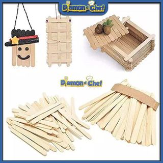 50 Que Kem Gỗ/Làm Kem Que/Đồ Handmade 11*1*0.2cm Loại Đẹp giá sỉ