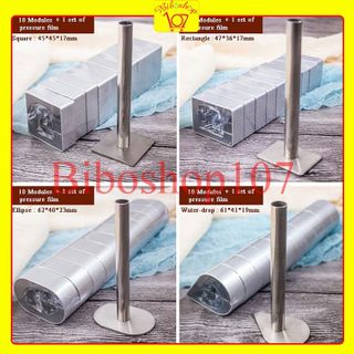 Bộ 10 khuôn nhôm nhấn bánh dứa, bánh qui kèm 01 dụng cụ nhấn