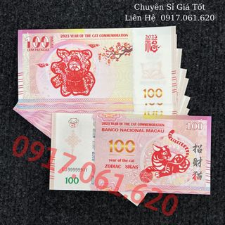 Tờ Tiền CON MÈO - MÃO Lưu Niệm Do Macau Phát Hành, Lì Xì Tết 2023 Phong Thủy May Mắn giá sỉ - giá bán buôn
