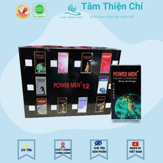 Bao cao su Powermen Cá ngựa 4in1 kéo dài Lốc 12 hộp 12 cái
