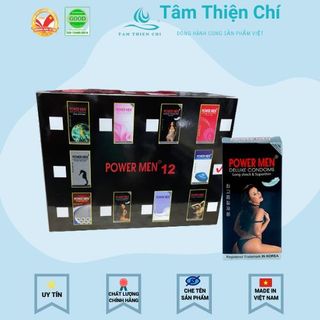 Bao cao su Powermen Siêu mỏng thuốc kéo dài hình cô gái hộp 12 cái giá sỉ