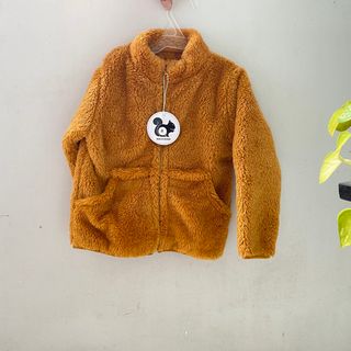 Áo khoác Lông cừu Dài tay cổ trụ