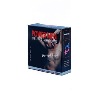 Bao cao su Powermen Dotted hạt nổi Lốc 48 hộp 3 cái