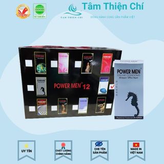 Bao cao su Powermen Longer Plus kéo dài Lốc 12 hộp 12 cái
