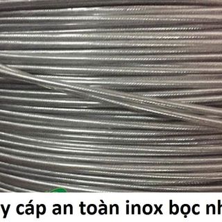 Cáp inox bọc nhựa 2,5mm và 3mm, làm lưới an toàn ban công, cửa sổ, cầu thang