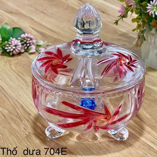 Thố thuỷ tinh đựng mứt , hạt dưa ngày Tết