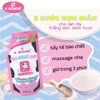 Muối Tắm Sữa Bò Tẩy Tế Bào Chết, Trắng Da A Bonne Spa Milk Salt 350g Thái Lan giá sỉ