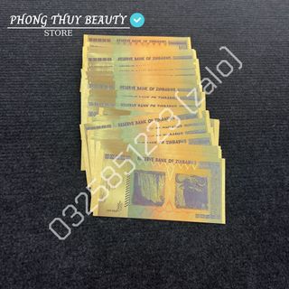 Tờ Tiền Zimbabwe Plastic Mạ Vàng In Hình Con Trâu Siêu Đẹp, Lì Xì Tết 2023 Độc Lạ