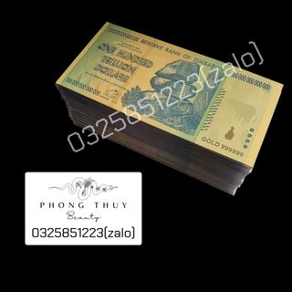 Tờ Tiền Zimbabwe Plastic Mạ Vàng In Hình Con Trâu Siêu Đẹp, Lì Xì Tết 2023 Độc Lạ