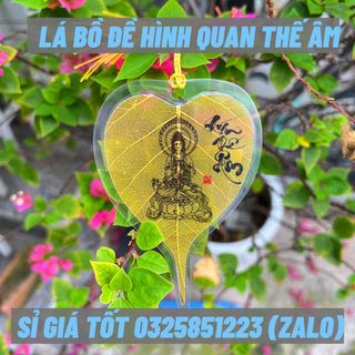 Lá Bồ Đề Quan Âm Bồ Tát, Lá Bồ Đề Thư Pháp Để Ốp Điện Thoại Phong Thủy May Mắn giá sỉ