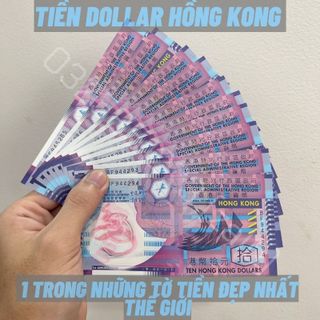 Tờ Tiền 10 Dollar Hồng Kông Chất Liệu Polyme - 1 Trong Những Tờ Tiền Đẹp Nhất Thế Giới. Mới 100% Tặng Kèm Túi Nilon Bảo Quản Lì Xì Tết 2023 giá sỉ