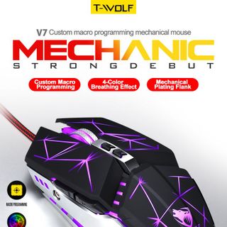 CHUỘT CÓ DÂY GAMING T-WOLF  V7
