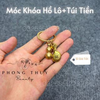 MÓC KHÓA HÌNH TÚI TIỀN MẠ VÀNG PHONG THỦY MAY MẮN giá sỉ