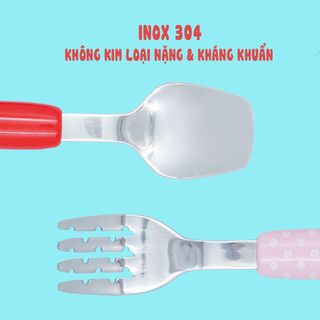 Set muỗng nĩa inox nhỏ Mic-Min