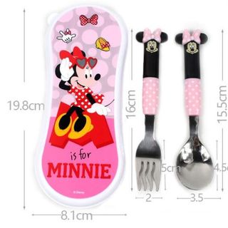 Set muỗng nĩa inox lớn kèm hộp Disney