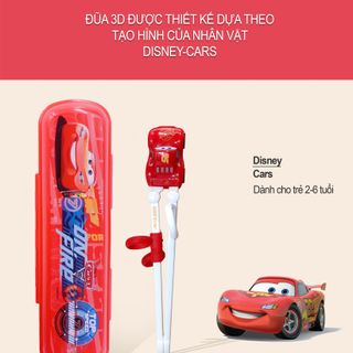 Đũa tập ăn 3D Disney kèm hộp đựng cho bé