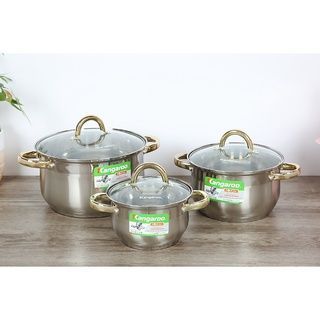 Bộ 3 Nồi Inox Liên Doanh 5 Lớp Đáy Từ Kangaroo KG864