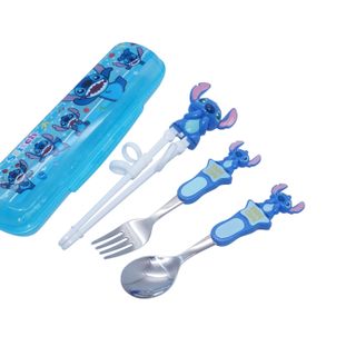 Set muỗng nĩa đũa tập ăn 3D và hộp đựng thương hiệu Disney