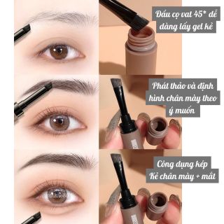 Gel kẻ mày, kẻ liner HUASURV 2 đầu