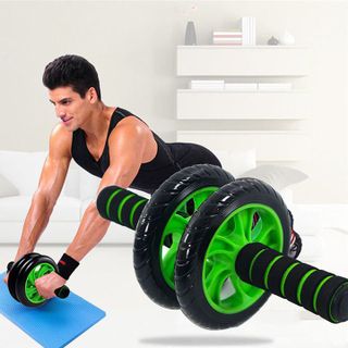 SP031-Dụng cụ tập gym thể dục thể thao con lăn tập bụng 2 bánh, máy tập cơ bụng con lăng tập gym