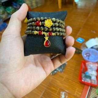 Vòng trầm hương mix đá 5mệnh