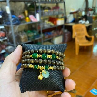 Vòng trầm hương mix đá 5mệnh