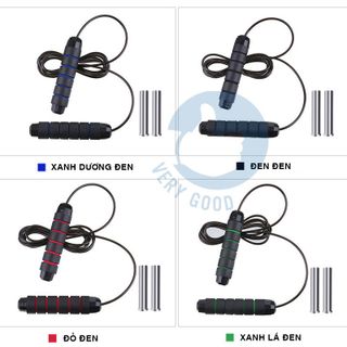 SP003-Dây nhảy giảm cân đốt mỡ bụng dây lõi thép đàn hồi CÓ TẠ dài 2.9m tập thể dục gym muay thái tăng thể lực sức khỏe tại nhà