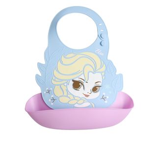 Yếm ăn silicone 3D Disney cao cấp-máng tháo rời