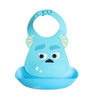 Yếm ăn silicone 3D Disney cao cấp-máng tháo rời
