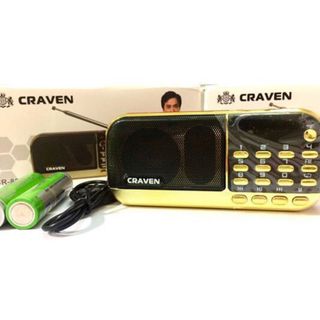 Loa đài Craven CR 836S, máy nghe nhạc đọc kinh phật dùng thẻ nhớ/USB pin siêu trâu chất lượng cao