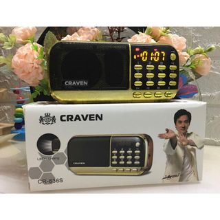 Loa đài Craven CR 836S, máy nghe nhạc đọc kinh phật dùng thẻ nhớ/USB pin siêu trâu chất lượng cao